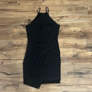 Black Halter Mini Dress
